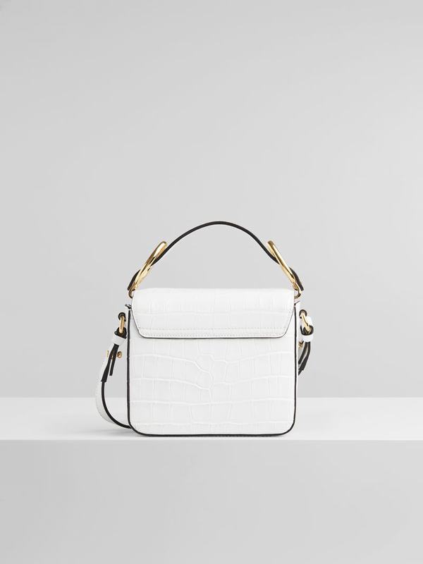 Mini Bolsos Mujer Chloé C Blancas Suede FEDH64083